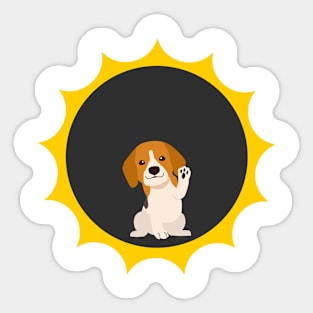 Dog - Solar Eclipse april 2024 Sticker